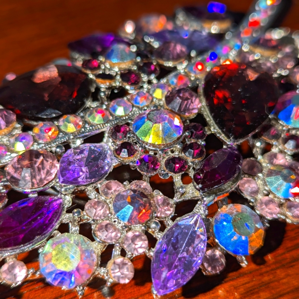 Beautiful purple brooch